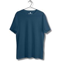 Load image into Gallery viewer, Navy Blue Half sleeves round neck unisex t-shirt - dmonkeyfamily
