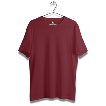 Load image into Gallery viewer, Maroon Half sleeves round neck unisex t-shirt - dmonkeyfamily
