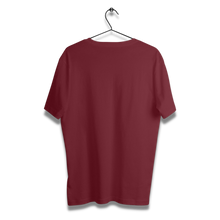 Load image into Gallery viewer, Maroon Half sleeves round neck unisex t-shirt - dmonkeyfamily
