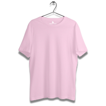 Load image into Gallery viewer, Light Pink Half sleeves round neck unisex t-shirt - dmonkeyfamily
