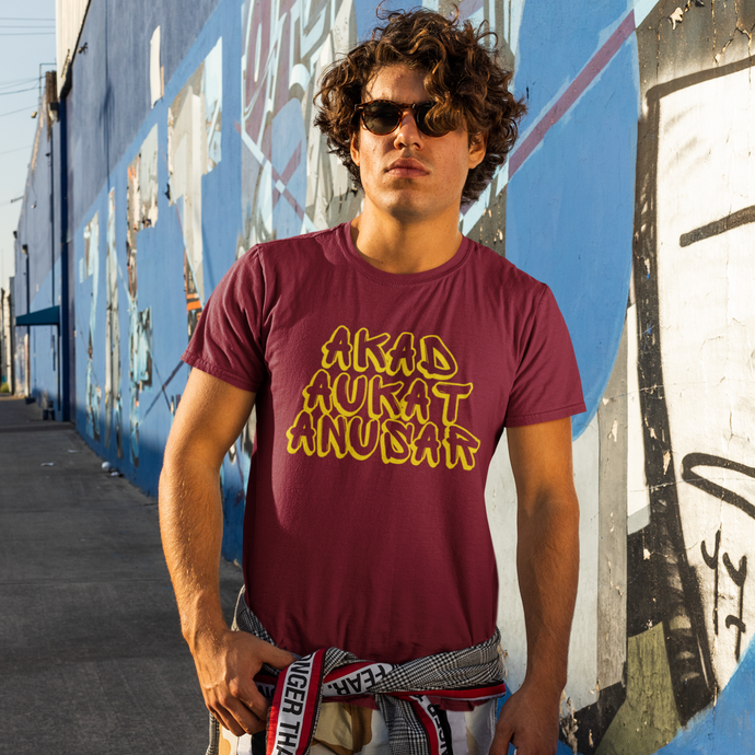 AKAD AUKAT ANUSAR HALF SLEEVES T-SHIRT - dmonkeyfamily