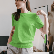 Load image into Gallery viewer, Liril green Half sleeves round neck unisex t-shirt - dmonkeyfamily
